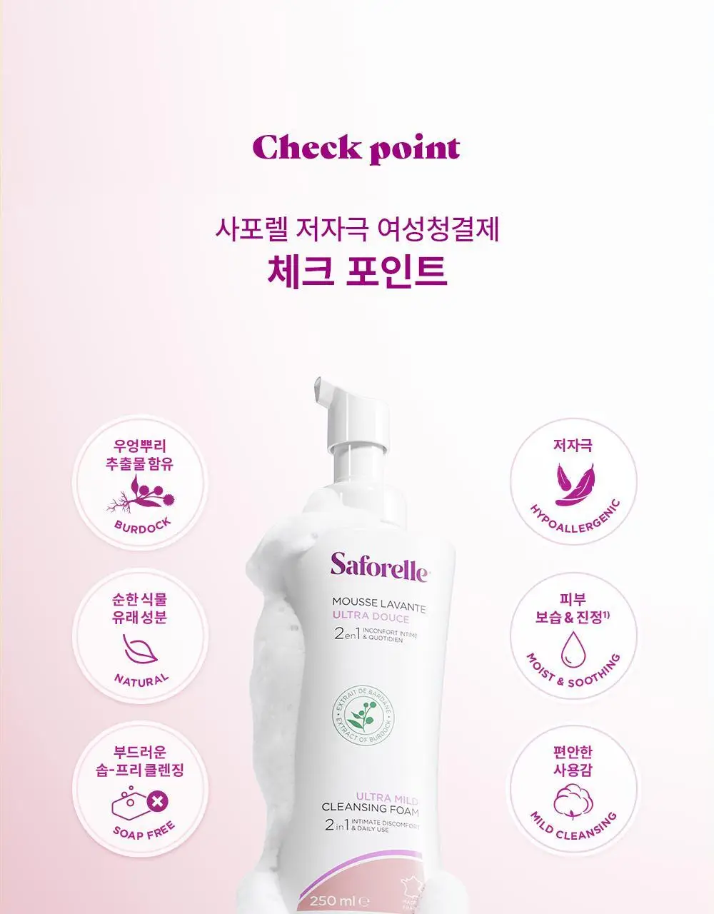[젤타입/폼타입]사포렐 여성청결제 250ml 2종 택1 상세페이지 4